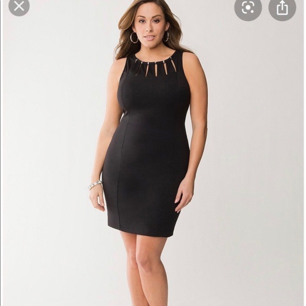 Lane Bryant Black Sleeveless Bodycon/Cocktail Dress Sz 18 NWT